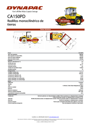 Cilindri compactori cu un singur tambur Dynapac CA 150 PD