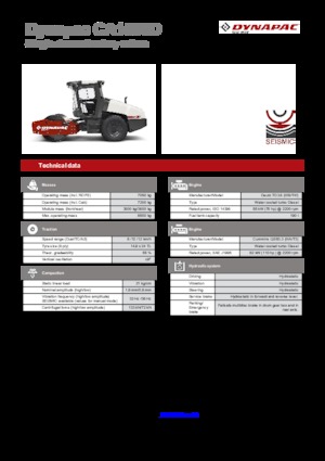 Cilindri compactori cu un singur tambur Dynapac CA 1500 D