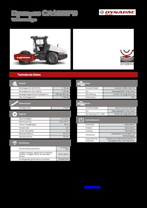 Cilindri compactori cu un singur tambur Dynapac CA 1500 PD