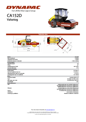 Cilindri compactori cu un singur tambur Dynapac CA 152 D