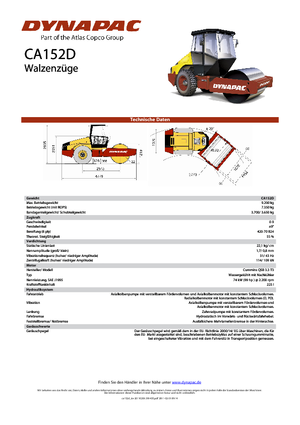 Cilindri compactori cu un singur tambur Dynapac CA 152 D