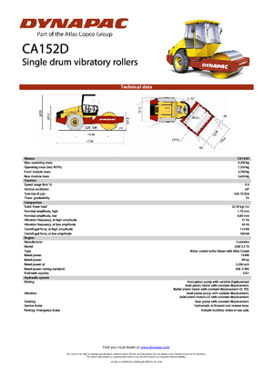 Cilindri compactori cu un singur tambur Dynapac CA 152 D