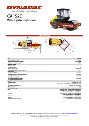 Cilindri compactori cu un singur tambur Dynapac CA 152 D