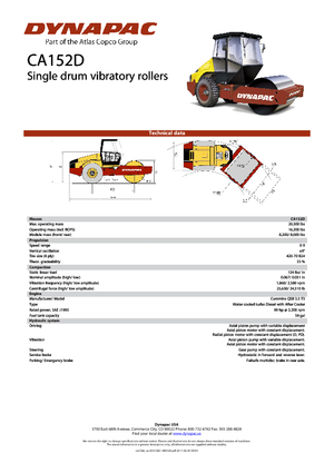Cilindri compactori cu un singur tambur Dynapac CA 152 D