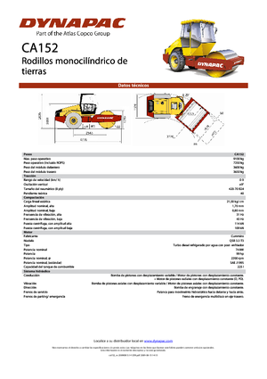 Cilindri compactori cu un singur tambur Dynapac CA 152