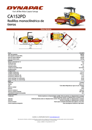 Cilindri compactori cu un singur tambur Dynapac CA 152 PD