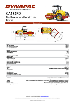 Cilindri compactori cu un singur tambur Dynapac CA 182 PD