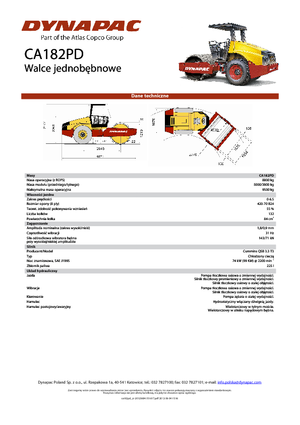 Cilindri compactori cu un singur tambur Dynapac CA 182 PD