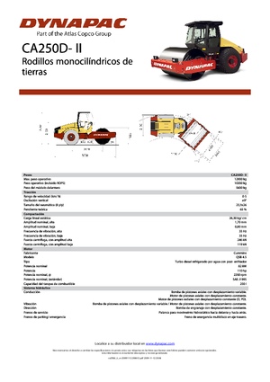 Cilindri compactori cu un singur tambur Dynapac CA 250 D-II