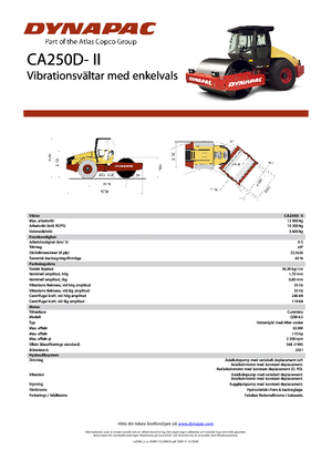 Cilindri compactori cu un singur tambur Dynapac CA 250 D-II