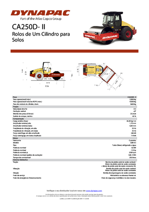 Cilindri compactori cu un singur tambur Dynapac CA 250 D-II
