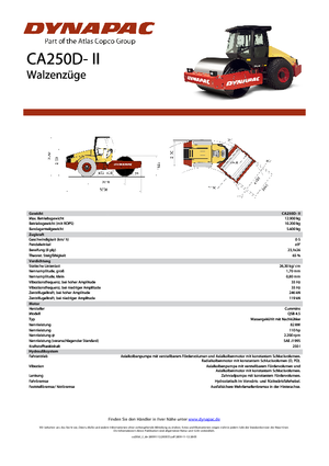 Cilindri compactori cu un singur tambur Dynapac CA 250 D-II