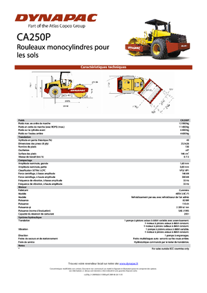 Cilindri compactori cu un singur tambur Dynapac CA 250 P