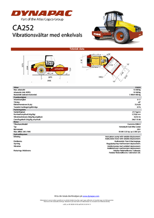 Cilindri compactori cu un singur tambur Dynapac CA 252