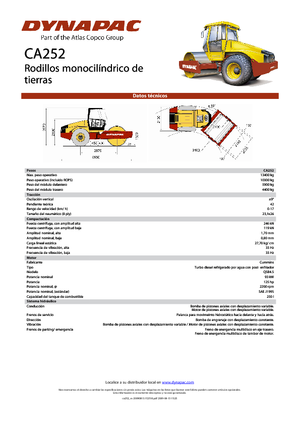 Cilindri compactori cu un singur tambur Dynapac CA 252