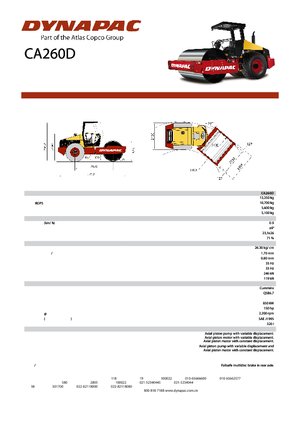 Cilindri compactori cu un singur tambur Dynapac CA 260 D