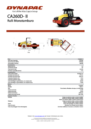 Cilindri compactori cu un singur tambur Dynapac CA 260 D-II