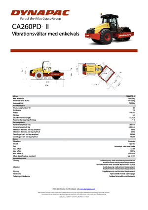 Cilindri compactori cu un singur tambur Dynapac CA 260 PD-II