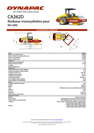 Cilindri compactori cu un singur tambur Dynapac CA 262 D