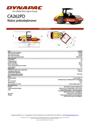 Cilindri compactori cu un singur tambur Dynapac CA 262 PD