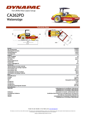 Cilindri compactori cu un singur tambur Dynapac CA 262 PD