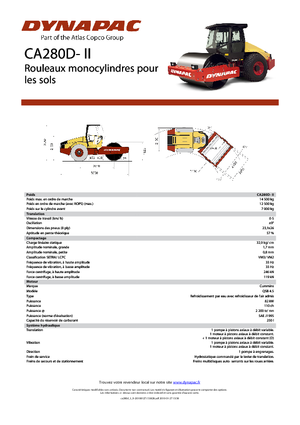 Cilindri compactori cu un singur tambur Dynapac CA 280 D-II