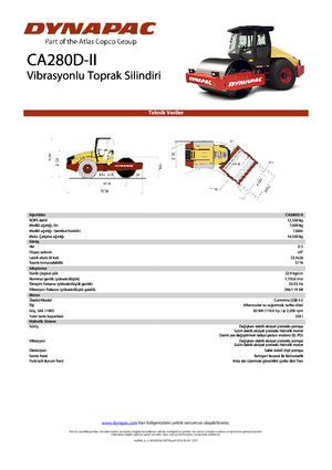 Cilindri compactori cu un singur tambur Dynapac CA 280 D-II