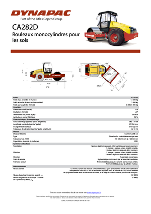 Cilindri compactori cu un singur tambur Dynapac CA 282 D