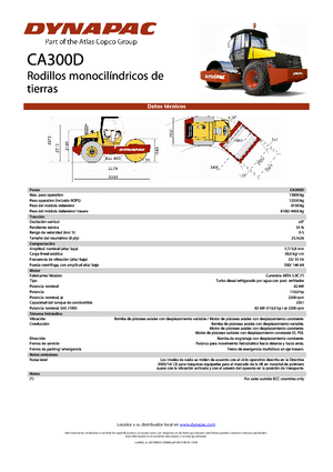 Cilindri compactori cu un singur tambur Dynapac CA 300 D