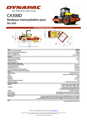 Cilindri compactori cu un singur tambur Dynapac CA 300 D