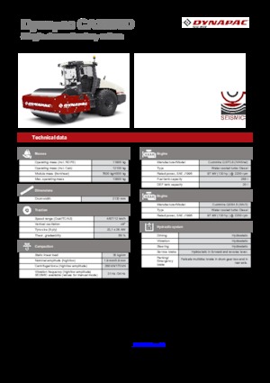 Cilindri compactori cu un singur tambur Dynapac CA 3500 D