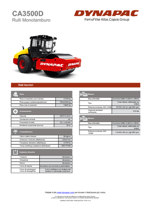 Cilindri compactori cu un singur tambur Dynapac CA 3500 D
