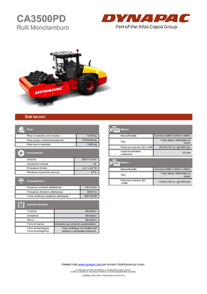 Cilindri compactori cu un singur tambur Dynapac CA 3500 PD