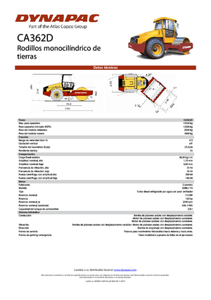 Cilindri compactori cu un singur tambur Dynapac CA 362 D