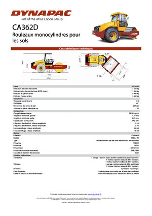 Cilindri compactori cu un singur tambur Dynapac CA 362 D