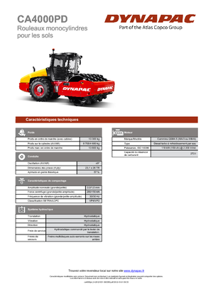 Cilindri compactori cu un singur tambur Dynapac CA 4000 PD
