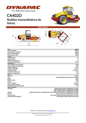 Cilindri compactori cu un singur tambur Dynapac CA 402 D