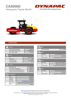 Cilindri compactori cu un singur tambur Dynapac CA 5000 D