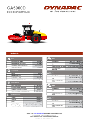 Cilindri compactori cu un singur tambur Dynapac CA 5000 D