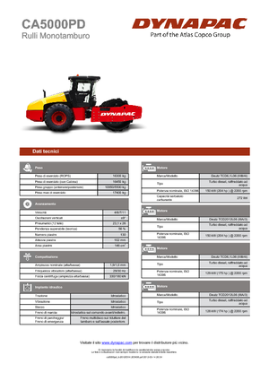 Cilindri compactori cu un singur tambur Dynapac CA 5000 PD