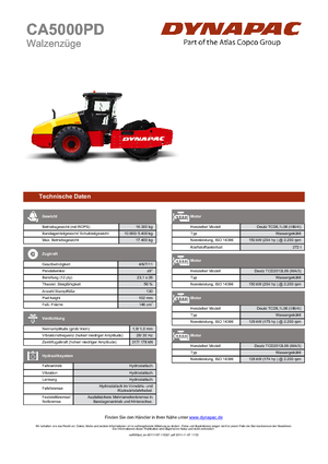 Cilindri compactori cu un singur tambur Dynapac CA 5000 PD