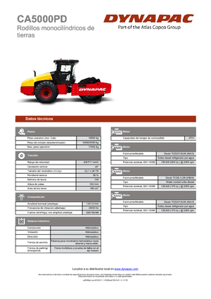 Cilindri compactori cu un singur tambur Dynapac CA 5000 PD