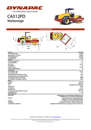 Cilindri compactori cu un singur tambur Dynapac CA 512 PD
