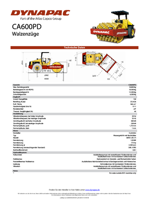 Cilindri compactori cu un singur tambur Dynapac CA 600 PD