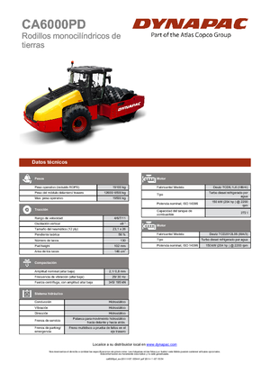 Cilindri compactori cu un singur tambur Dynapac CA 6000 PD