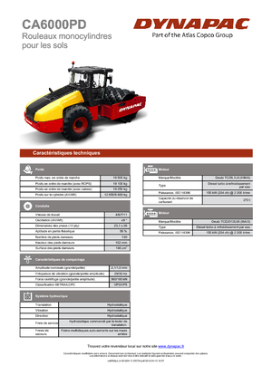 Cilindri compactori cu un singur tambur Dynapac CA 6000 PD