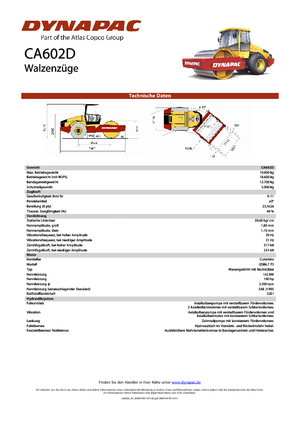 Cilindri compactori cu un singur tambur Dynapac CA 602 D