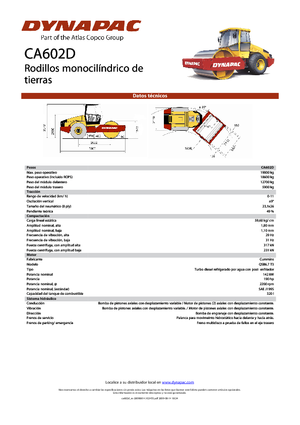 Cilindri compactori cu un singur tambur Dynapac CA 602 D
