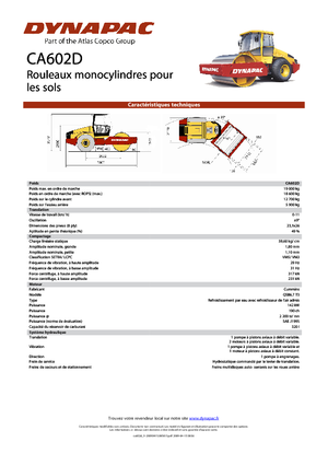 Cilindri compactori cu un singur tambur Dynapac CA 602 D