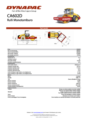 Cilindri compactori cu un singur tambur Dynapac CA 602 D
